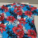 JOGAL Men's Flower Casual Button Down Short Sleeve Hawaiian Shirt S