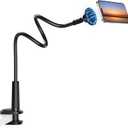 Magnetic Gooseneck Phone Holder Mount for iPhone 17/16/15/14/13/12 - Magnetic Stand Tabletop Clamp 360Rotation Adjustable for Office/Home Compatible with iPhone 17 16 15 14 13 12 Mini Plus Pro Max