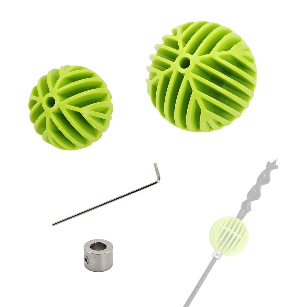Flex Bit Placement Tool & Bumper Ball Guide Kit for 3/16" Shank Drill Bits - Includes 1-3/4" & 2-5/16" Guides for Cable Installation