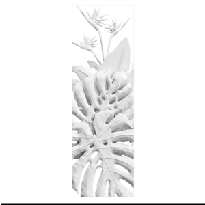 Tropical Plants Faux 3D Decorative Film, Double Sided Frosted Privacy Film for Glass Door, Reusable Static Window Cling 3D-Bamboo 22.83"X70.86"