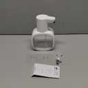 Automatic Liquid Soap Dispenser, 17oz/500ml Touchless Rechargeable with 4-Level Adjustable & IPX5 Waterproof - Level Display for Wall/Tabletop Use in Bathroom, Kitchen, White