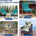 Indoor Outdoor Wicker Chair Cushions with Ties Non Slip Waterproof Outdoor Patio Chair Cushion Set 41.7"*20.8"*3.5" for Garden Porch Decoration