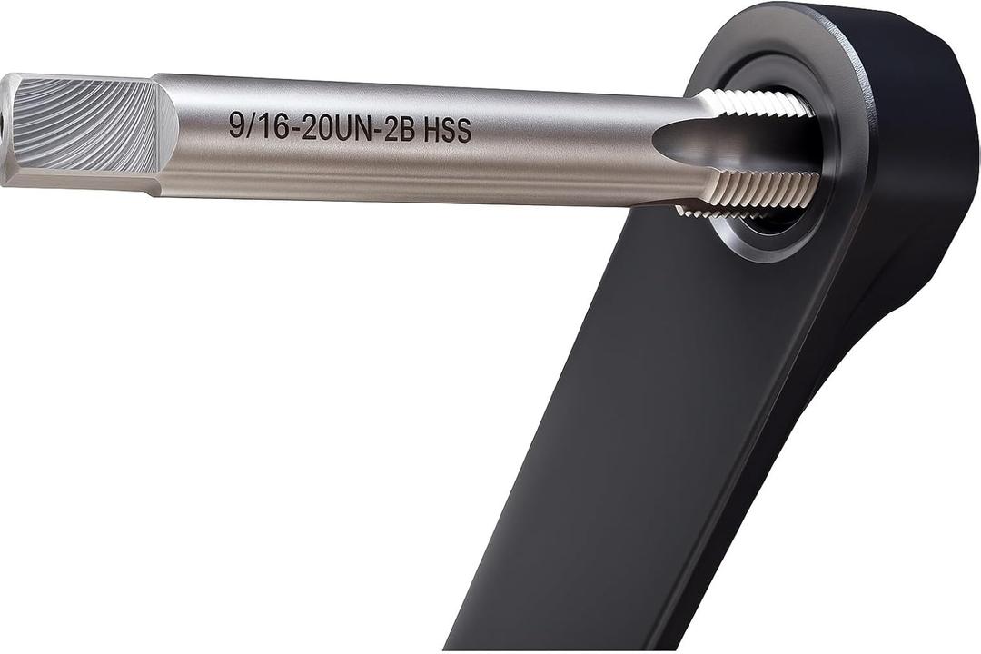 Bike Pedal thread repair kit, Right Hand and Left Hand Thread Tap Set, 9/16 x 20 TPI Crank Saver, Bike Crank Repair Tool