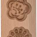 MoonCake Mold Chinese Traditional Mid-autumn Festival Moon Cake Mold 4 Flowers Wooden Handmade Baking Mold for Muffin Mooncake Cookie Biscuit Chocolate Pumpkin Pie