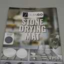 Large Foldable Stone Dish Drying Mat  Diatomaceous Earth, 2 Pack (12"x16" Each) or 24"x16" Combined  Fast Dry, Anti-Slip Pad, Sanding Tool & Instruction Manual for Kitchen and Bathroom, Dark Gray