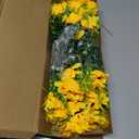 Artificial Sunflowers for Outdoors, 10 Bundles Fake Silk Sunflowers with Eucalyptus Leaves UV Resistant for Home Outside Front Door Porch Planters Garden Balcony Yard Patio Wedding Party Decor