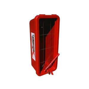 CATO 12051-H Red Plastic Chief Fire Extinguisher Cabinet for 20 lb. Extinguisher, with Hammer and Cylinder Lock
