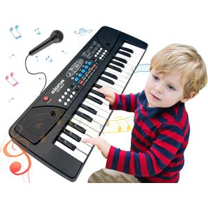 Kids Piano Keyboard, 37 Key Portable Electronic Piano for Kids Ages 3-6, Keyboard with Microphone Musical Toy Birthday Educational Xmas Gift Toys for 3 4 5 6 Year Old Boys Girls