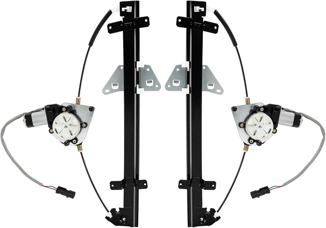 Rear Set Power Window Regulator with Motor Assembly Compatible For Dodge Durango 1998-2003 Dakota 2000-2004 Left and Right Side Replace 55256495AC 55256494AB(Driver and Passenger)