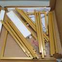 Wokceer Wedding Arch Backdrop Stand Square 6.6FTx6.6FT Gold Metal Balloon Arch Stand Garden Arbor Backdrop Frame for Wedding Birthday Party Baby Shower Photo Booth Background Decoration