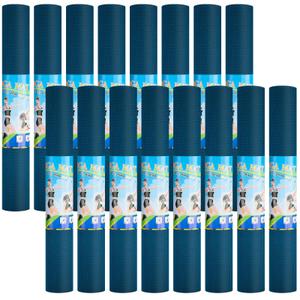 Funtery 3 mm Thin Yoga Mats Bulk, 68 x 24 Inches Lightweight PVC Exercise Mats Non Slip Workout Fitness Pads for Yoga Pilates Stretching Classes Gym Home Studio(Ocean Blue,16 Pack)
