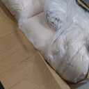 Wicker Chair Cushions of 5 Pieces, Waterproof Outdoor Loveseat Cushion for Wicker Furniture, 1 Love Seat Cushion, 2 U-Shape and 2 Lumbar Pillows for Patio Furniture (Cream)