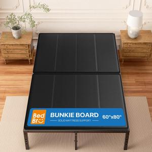 Queen Bunkie Board 10mm (60" x 80") – Black Under Mattress Support, Anti-Sag & Noise-Free, Breathable Low Profile Bed Board for Metal Frame, Platform & Slatted Beds