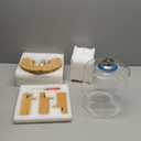 Glass Rice Dispenser 5L, Cereal Dispenser Countertop, Grain Dispenser/Food Storge Container for Kitchen and Pantry Organization, Cereal Dispenser with Bamboo Holder