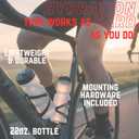 Bike Water Bottle Holder & Bottle Combo 2-Pack 22 oz Sports Squeeze Bottles with Pull Top Cap & Easy-Install Bike Cage Made in USA 50 Strong Brand