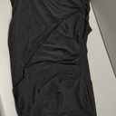 PRETTYGARDEN Women's Summer One Shoulder Long Formal Dresses Sleeveless Ruched Bodycon Wedding Guest Slit Maxi Dress (Medium, Black)