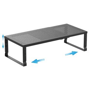 Wobmmi Expandable Spice Rack Kitchen Cabinet Shelf Organizer, Stackable Storage Shelves Racks, Adjustable Counter Shelving for Cabinets, Countertop, Cupboard,Pantry and More(1Pack/Black/Large)