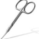 BEZOX Extra Fine Curved Cuticle Scissors, Super Thin Nail Scissors for Cutical Care Only, Professional Manicure Small Scissors, Stainless Steel CuticleTrimmer, 1 pcs