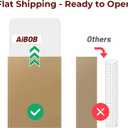 AiBOB Office Chair Mat for Carpet, 32" x 48" Heavy Duty Computer Desk Chair Mats for Carpeted Floors, Easy Chair Movement Hard Clear Carpet Chair Mats, Ship Flat