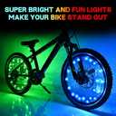 TINANA 2 Tire Pack LED Bike Wheel Lights Ultra Bright Waterproof Bicycle Spoke Lights Cycling Decoration Safety Warning Tire Strip Light for Kids Adults Night Riding