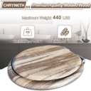 Round Toilet Seat, Molded Wood Toilet Seat with Quietly Close