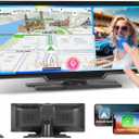 10.26 Inch Wireless Carplay Radio for Car, Hikity Wireless Android Auto Car Display Screen with Dual Bluetooth GPS Airplay Mirror Link