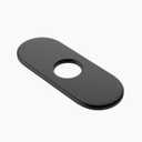 Lefton 6" Sink Cover Plate for 1 or 3 Hole Bathroom or Kitchen Faucet, Black, FCP2202-3