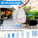 Reli. 30-33 Gallon Trash Bags Heavy Duty | 250 Count Bulk | Clear Large Trash Bags 30+, 32 Gallon | Made in USA