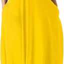 Women's Summer Maxi Dress Long Dress Casual Boho Sleeveless Strap Smocked Tiered Long Beach Sun Dresses (Medium, Yellow)