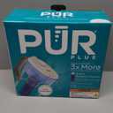 PUR Plus 7-Cup Water Filter Pitcher for Fridge, Cleaner, Great-tasting Water, Dishwasher Safe, Powerful Filtration, Change Light Indicator, LockFit Cap Design, White