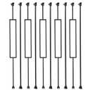 Balusters for Staircase Interior - Contemporary Rectangle Spindles, Banister, Hollow, 1/2inch x 44inch, Square Panel Iron & Plain Iron Balusters and Swivel Shoes (Pack of 10), Satin Black