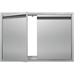 Outdoor Kitchen Doors 36W x 24H Inch Access Door with Hidden Handles Double Stainless Steel Access Cabinet Door, Flush Mount for Grilling Station& Outdoor Kitchens BBQ Island