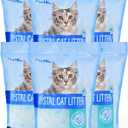 Made4Pets Cat Litter Crystals, Non Clumping Cat Litter Odor Control Silica Gel Cat Litter Non Clumping Low Dust, Low Tracking, Lightweight, Dehydrates Waste,Cologne 25.8 lbs (6 x 4.3 lb Packs)