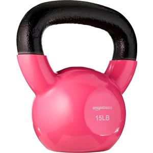 Amazon Basics Vinyl Kettlebell, 15Lb