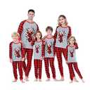 Benaive Matching Family Christmas Pajamas Set Holiday Pjs for Women Men Sleepwear (Grey & Red, DeerHead, Men-Large)
