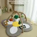 mamatepe Baby Play Activity Gym Tummy Time Mat for Infant,Baby Gyms & Playmats for Babies 0 to 3 6 9 12 Months with 6 Toys for Early Sensory Exploration and Motor Skill Development