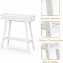 BAMBANG Bamboo Plant Stand Indoor, 2 Tier Small Plant Table, Tall Plant Stand for Indoor Plants, Window Sill Plant Shelf, Flower Pot Holder Plant Bench Plant Rack for Living Room, White