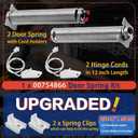 Upgraded 12004119 Dishwasher Door Spring and Cable Kit, Fit for Bos-ch Dishwasher Parts SHE,SHX,SHP Series, Included 00754866 Dishwasher Door Spring Kit Stainless Steel
