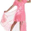 Disguise Wicked Glinda Popular Dress Costume, Official Wicked Movie Costume for Women, Adult Size (12-14)