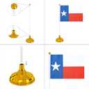 WXTWK 12 Pack American USA Texas Desk Flag Small Mini US Texas State Table Flags With Stand Base Festival Events Celebration Decorations