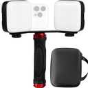 Portable Dental Light for Photography, Rechargeable Cell Phone Dental Camera Fill Light for Video Recording Makeup, Adjustable Brightness Led Video Photography Lighting Kit with Storage Bag