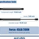 C16-21706 GSNI-5250-45 18 inch 45lb/200N Gas Strut Shock Spring Lift Support for Leer Camper Shell Truck Topper Cap Canopy Door Windows Toolbox Snugtop Replacement Parts, Set of 2 by AUCLIDIS