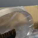 bUCLA 120PCS Clear and Gold Plastic Plates - Clear Disposable With Gold Rim, Ideal for Party & Thanksgiving