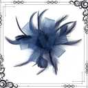 dressfan Womens Fascinator Hat Headpiece 20s Vintage Wedding Hair Accessories for Derby/Wedding/Cocktail/Tea Party (Blue, S)