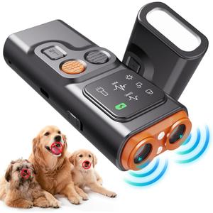 Dog Bark Deterrent Devices, Ultrasonic Anti Barking Device for Dogs Can Stop Bad Behavior, Portable Dog Training Device, with HD Display and LED Flashlight, No Need Yell Or Swat, Just Point to A Dog