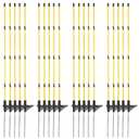 46 Inches Fiberglass Step in Electric Fence Posts, Temporary Fence Stakes for Cows, Sheep and Animals Fence, Snow Fence, Garden Protection, Portable Fence Ideal for Electric Fencing-20 Posts