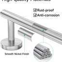 USHOWER Brushed Nickel Bath Towel Bar, 30-Inch Towel Rack for Bathroom Wall Mounted, Thicken SUS304 Stainless Steel Towel Rod (Total Length 32-Inch)