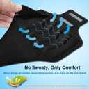Running Phone Holder, Arm Band for Running for iPhone & Samsung Galaxy, Cell Phone Armband Holder for Walking, Gym, Workout, Men, Women, w/Adjustable Strap & Zipper Pocket (Black-L)