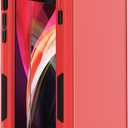 for iPhone SE 2022(3rd Gen)/iPhone SE 2020 (2nd Gen)/iPhone 7 Case/iPhone 8 Case with Screen Protector 3 in 1 Heavy Duty Shockproof Shock-Resistant Case for iPhone 7/8/SE 4.7 inch (RedBlack)