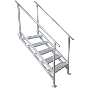 Extreme Max 3005.4333 Jumbo-Tread Universal Mount Dock Stairs with Railing - 5-Step